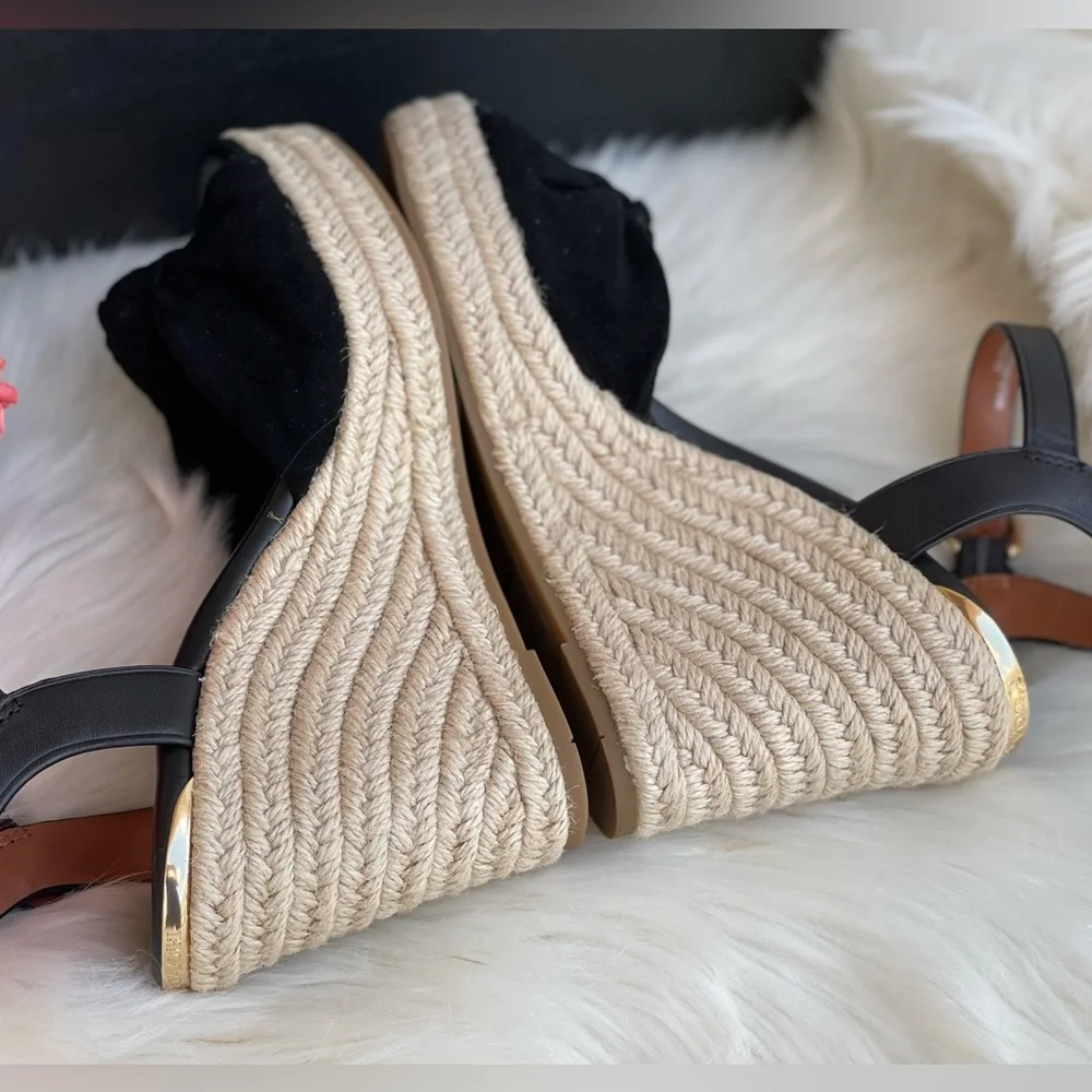 Coach Suede Black Wedges - Picture 4 of 15